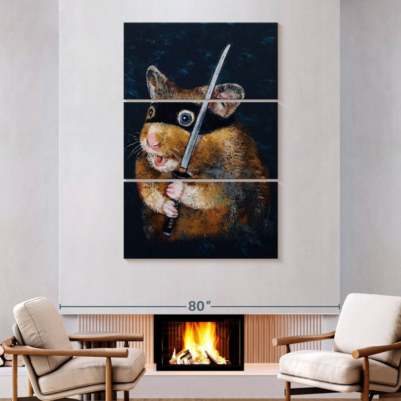 Brampt Ninja Hamster, 74" H x 48" W