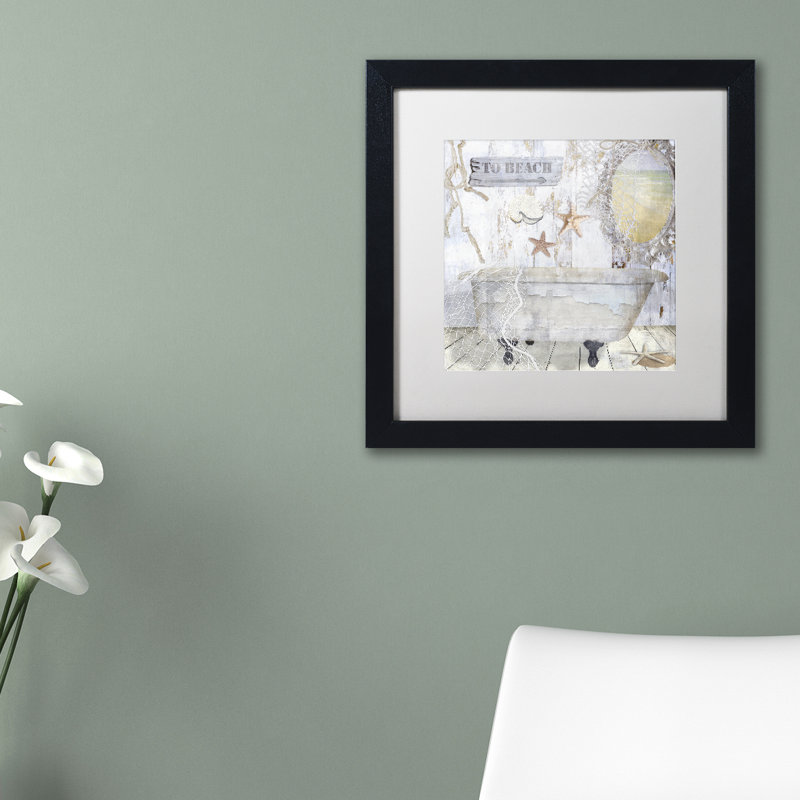 «Beach House I» par Jadaya, impression encadrée, Blanc, H 16 po x l 16 po x P 0,5 po, Cadre argenté