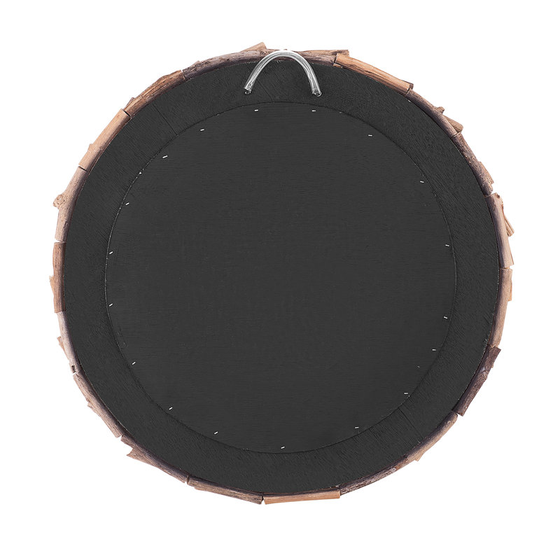 Valier Wood Flat Wall Mirror