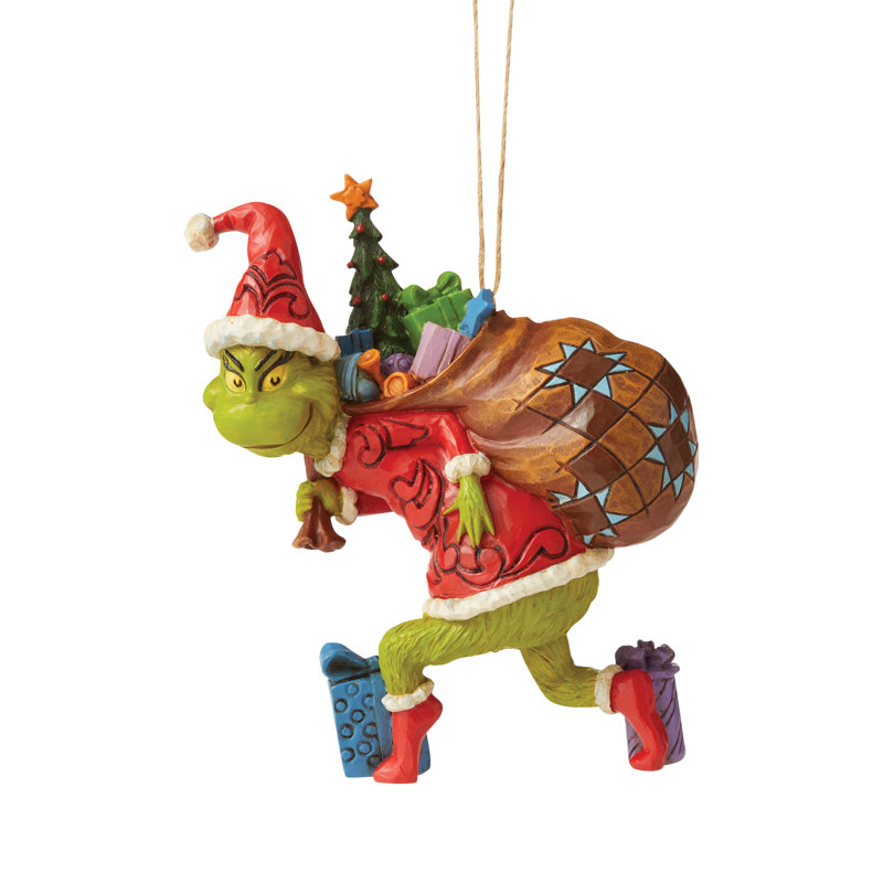Décoration de Noël suspendue Dr. Seuss the Grinch Jim Shore Dr. Seuss Grinch Tiptoeing