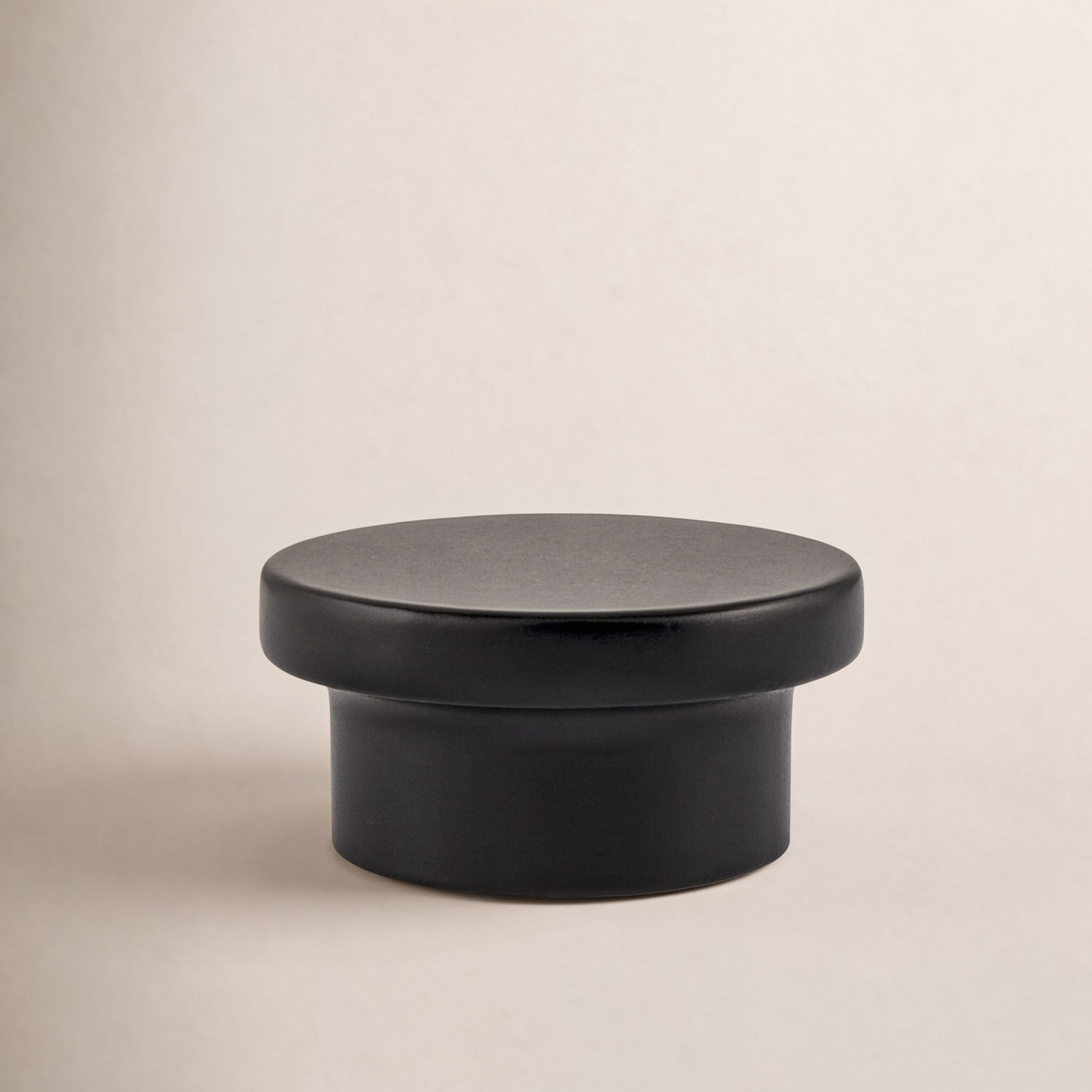 Ethan Oversized Round Cabinet Knob, Matte Black, 1 5/8"