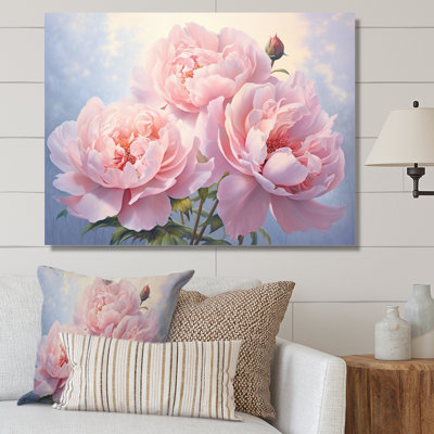 Peony Floral Vintage Botanical Canvas...