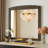 Roxy Dresser Mirror, Curved Top, Rustic Walnut Brown Solid Rubberwood