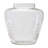 Etched Soda Lime Glass Urn Vase 6.5"D