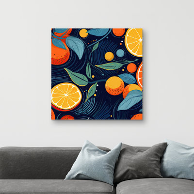 Floating citrus - 32"x32" art on canvas