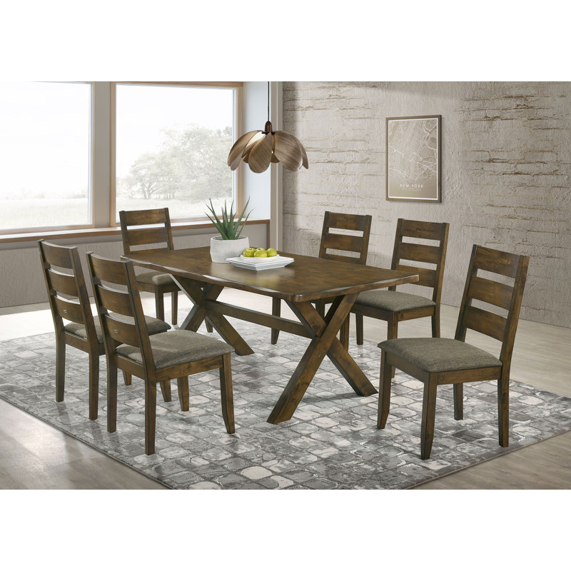 Ensemble de table de salle à manger 7 pièces Argia, 7 pièces : table, 6 chaises