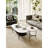 Modern End Table with Ceramic Top, MDF Base, Double-Layer Design for Living Room