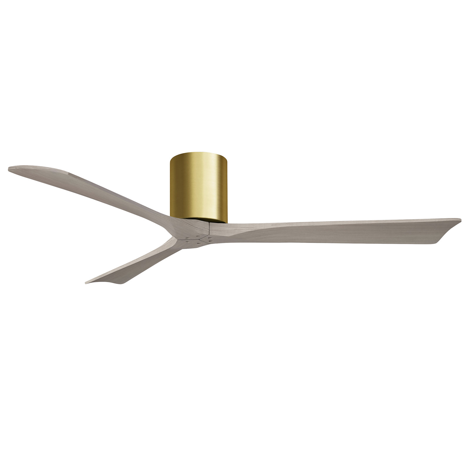Olivier 3 Blade Ceiling Fan, Brushed Brass, Gray Ash Tone, 60"