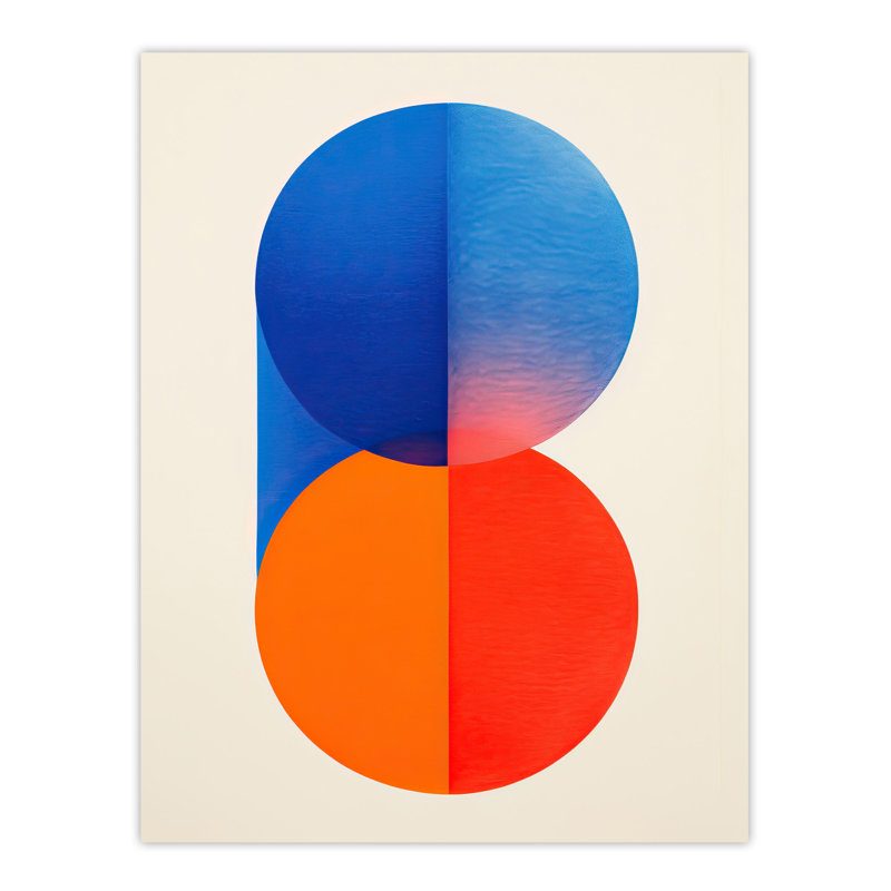 Wall Art Print Abstract Minimalist Moonrise Sunset Circles Painting Poster