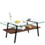 Table moderne pour salon - verre trempé, couche, table basse et tables de bout pratiques en verre transparent, couche-940777143