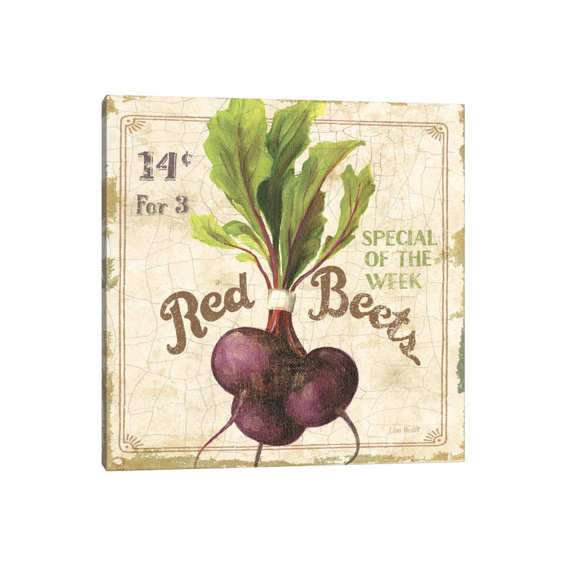 Red Beets (on Special III) by Lisa Audit - Wrapped Canvas Print