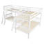 Lit superposé en L blanc, simple, fabriqué en bois massif pour une chambre à coucher confortable-1381311604