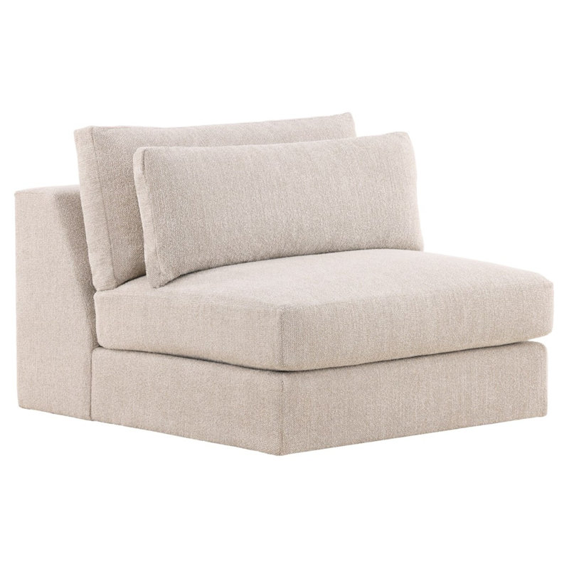 Leone Upholstered 40.5 " Fabric Seating Component, Identify Dove Fabric