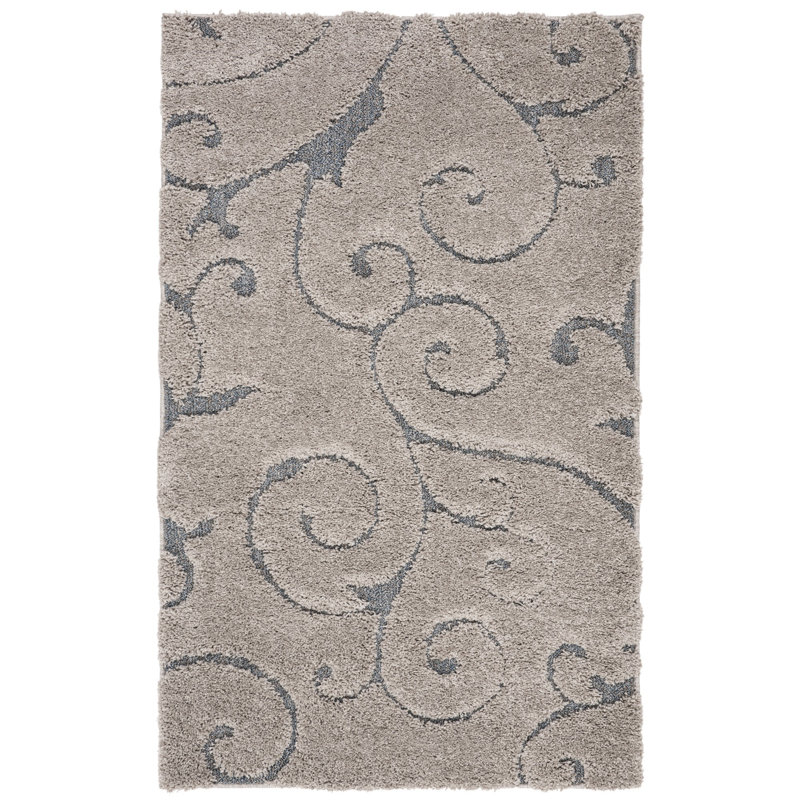 Amza Area Rug, Runner 2'3" x 5', Gray/Light Blue