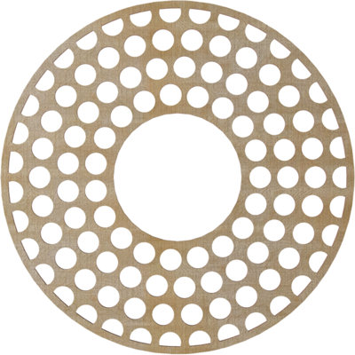 Médaillon de plafond en bois ajouré de 20 po de diamètre x 7 1/4 po x P 3/8 po Hickory