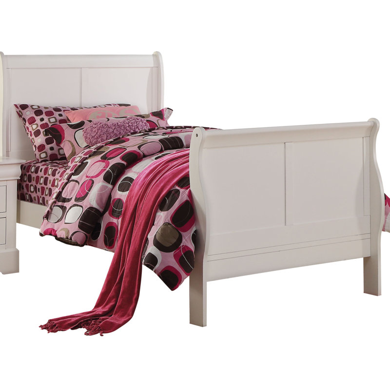 Bed Frame With Headboard, Full, White