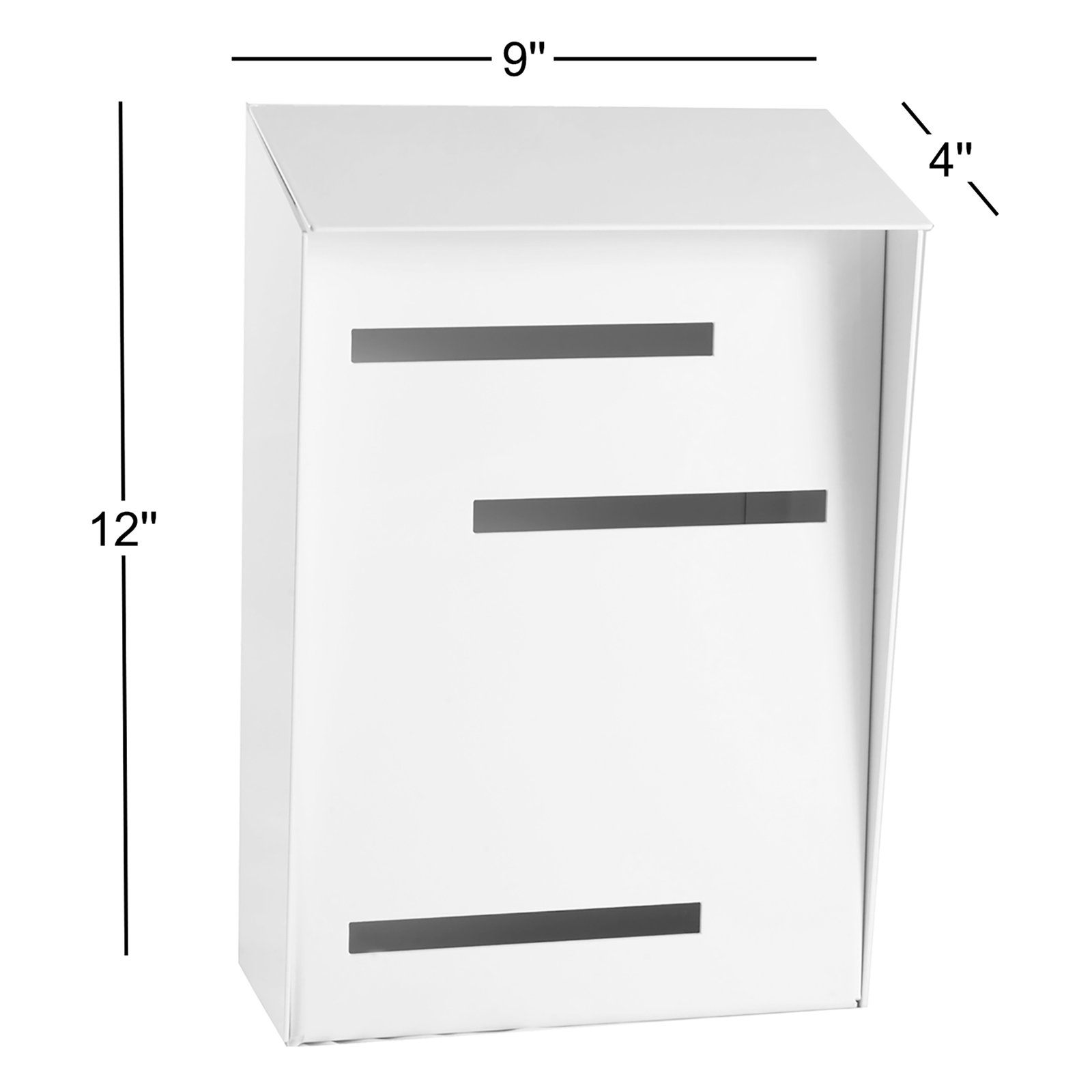 Wall Mounted Mailbox, White