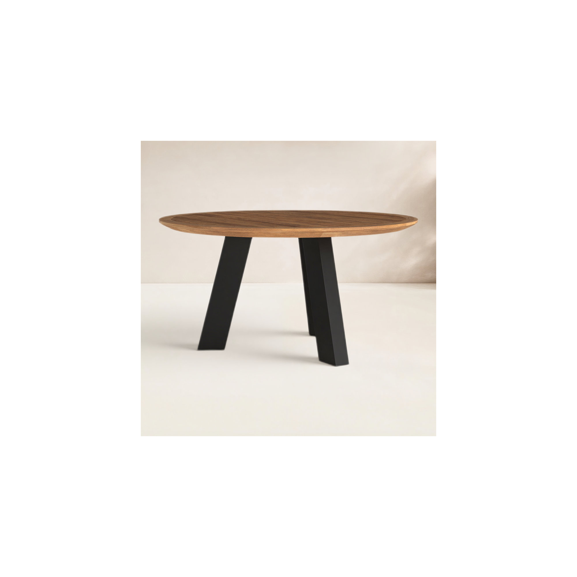 Indoor/Outdoor Round Teak Dining Table
