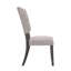 Ensemble de 2 chaises d'appoint avec siège et dossier rembourrés en tissu, beige et chêne gris vieilli
