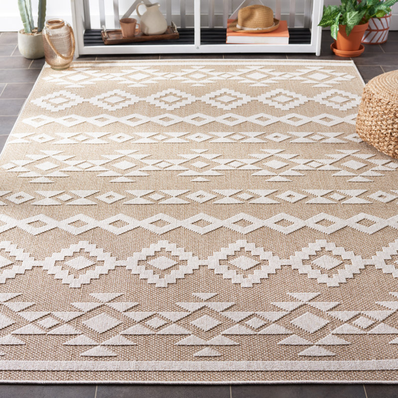 Global Southwestern Indoor/Outdoor Area Rug, Rectangle 5'3" x 7'6"