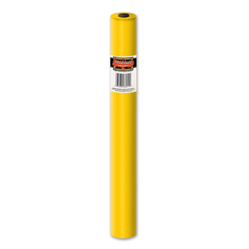 Rouleau de nappe en plastique jetable, Or-jaune
