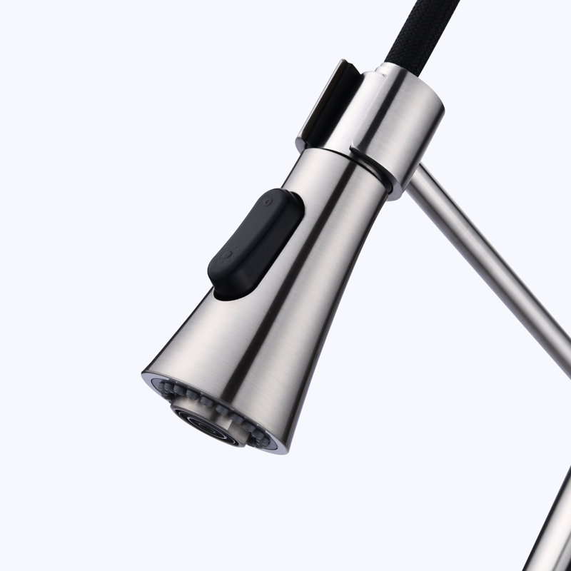 PROOX Pull Down Kitchen Faucet, Without Soap Dispenser, Matte Black