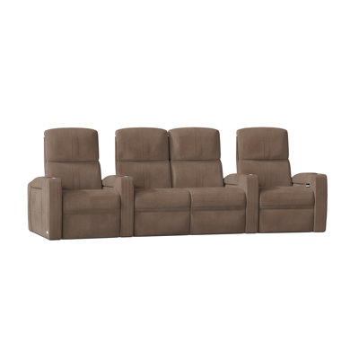 Flash HR Series Upholstered Power Reclining Home Theater Seating with Cup Holder