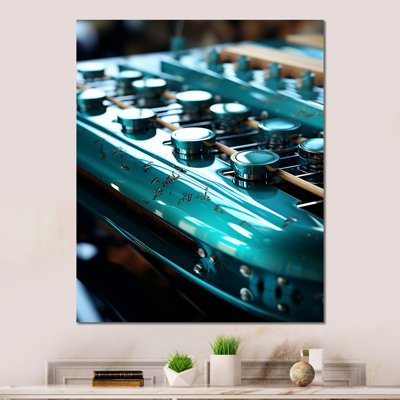 «Music Cyan Percussive Vibes I» sur métal