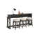 Table basse avec 2 tables d'appoint et console avec 3 tabourets