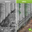 17'' H x 12'' W Black Metal Fence Panels Included