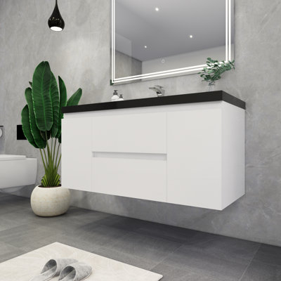 Castin 48" Wall-Mounted Single Bathroom Vanity Set