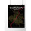 Saskatoon City Map - No Frame Print-2058045805