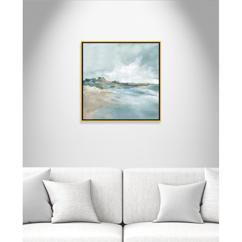 Impression Coralie Sandpoint par Carol Robinson, H 25,5 po x l 25,5 po, Doré