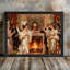 Cadre noir, rétro, victorien, feux d'artifice, fête, art mural, impression de cadre classique-1932751299