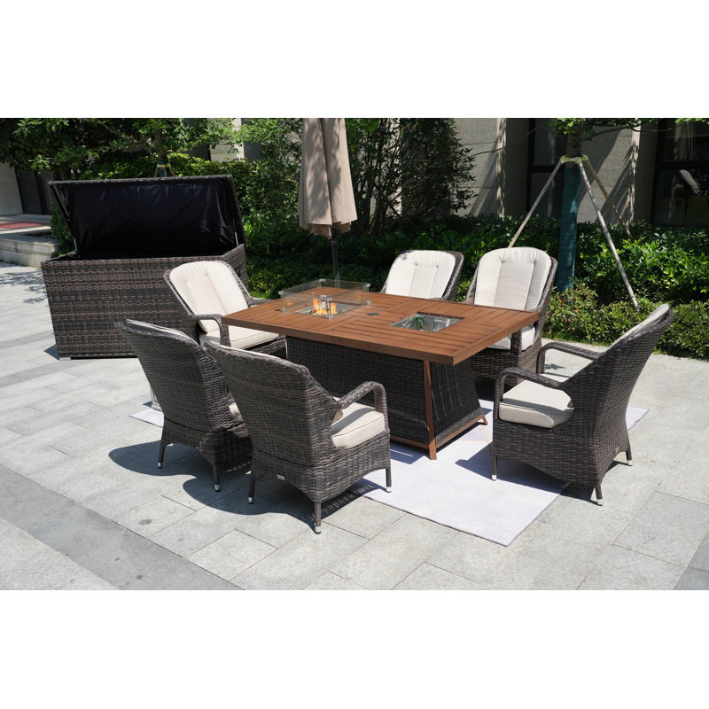 Algird 6 - Person Patio Conversation Set with Cushions