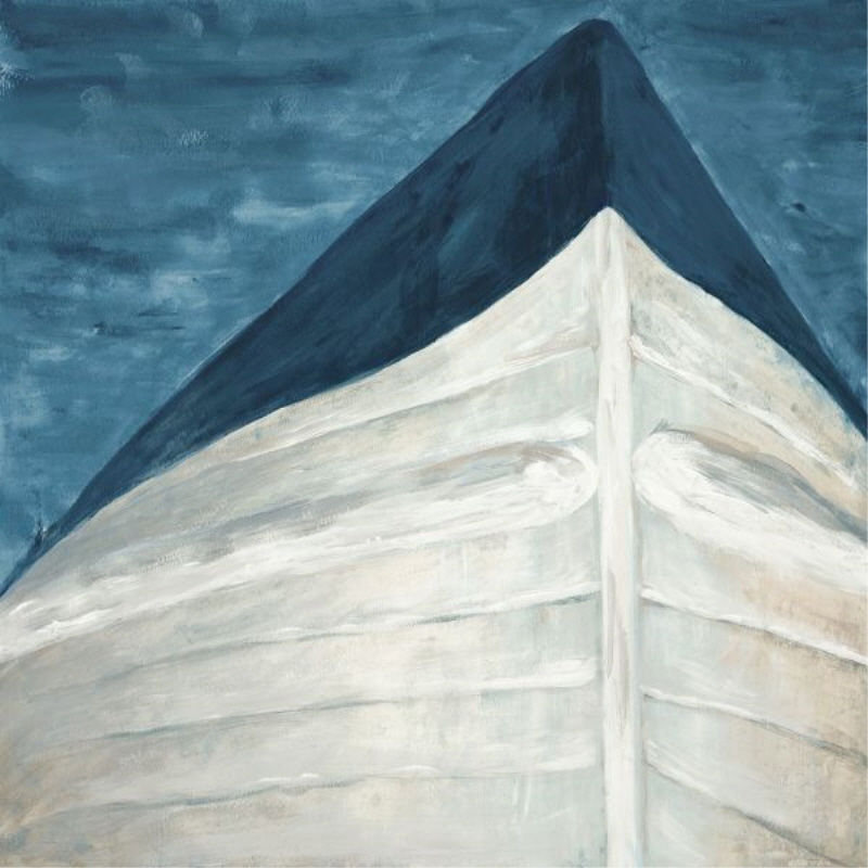 Mediterranean Boats II Print by Barclay Butera, 40" H x 40" W x 1.5" D, Glass Coat