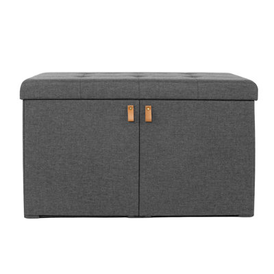 33'' W Upholstered Shoe Storage Ottoman