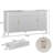 63" Fluted Sideboard Buffet Cabinet With Storage, Console Coffee Bar Cabinet, Modern Accent Credenza Storage Cabinet-80086814