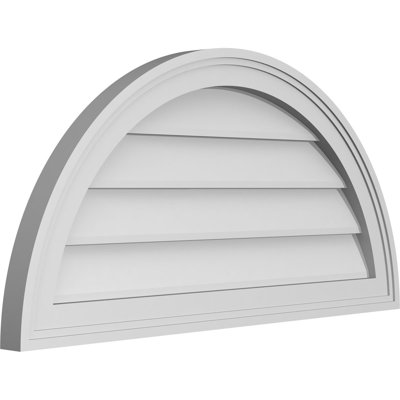 Half Round Surface Mount Signature Urethane Non-Functional Gable Vent Primed Tan