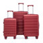 20"/24"/28" 3 pcs/set in ABS Spinner Wheel Luggage, Matching Colour , With Combination Lock (Wine Red)