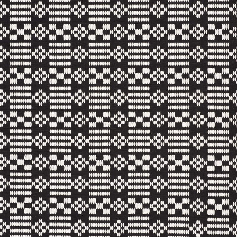 Wilson Embroidery Fabric, Black