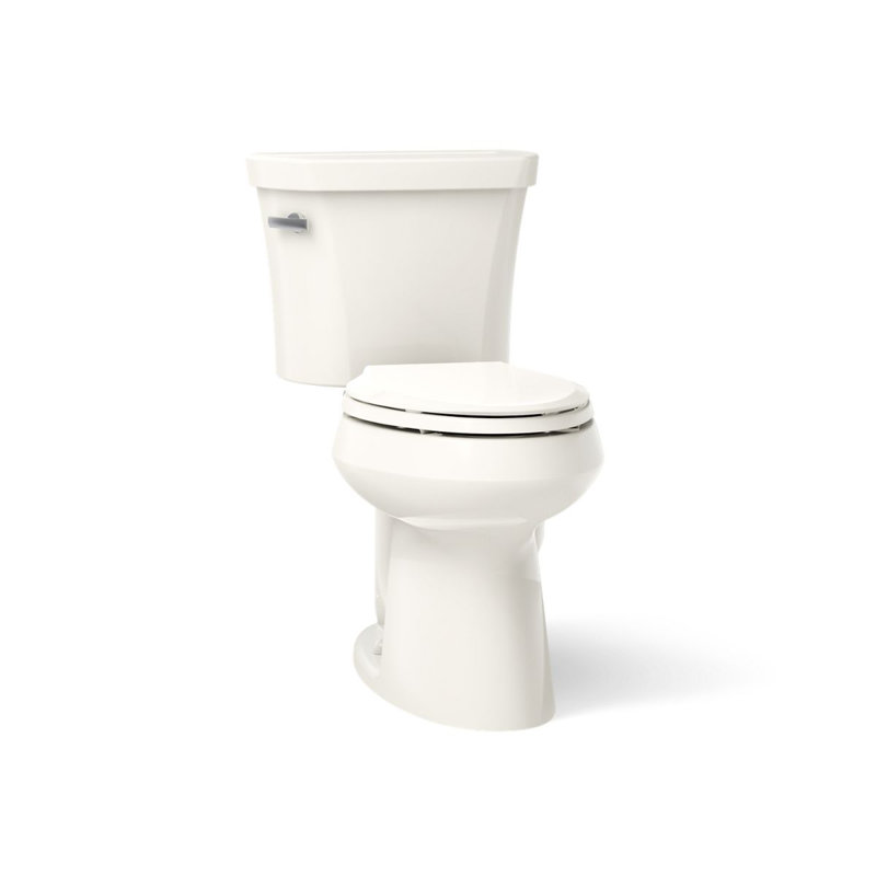 Highline™ 1.28 GPF Water Efficient Elongated Two-Piece Toilet (Seat Not Included), Biscuit, Left-Hand