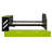 Roomfitters Full Size Wood Daybed with Twin Trundle and Built-in Desk, Modern Gaming Bed Frame with USB Port, Green-1133645231