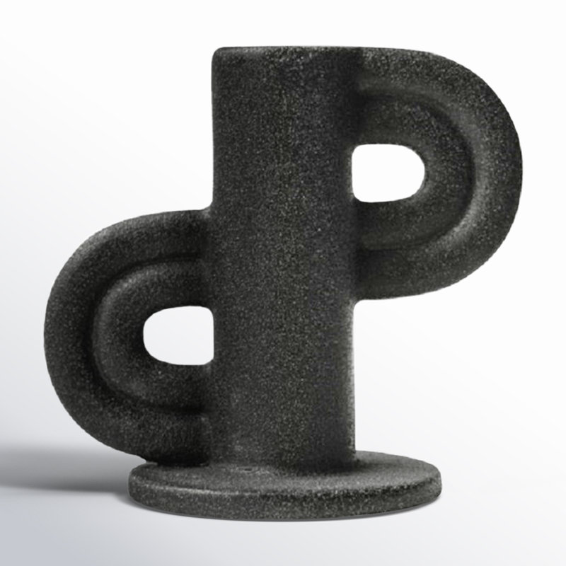 Ceramic Tabletop Candlestick, Black