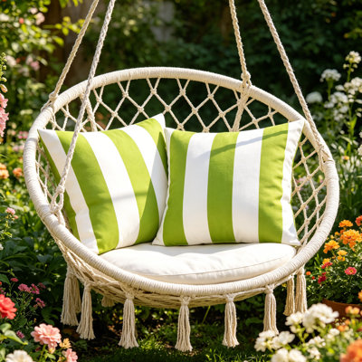 18X18 Inch Outdoor Throw Pillows Set Of 2, Waterproof & Fade-Resistant, Square Decorative Cushion For Patio Furniture, All Weather Outdoor Pillows