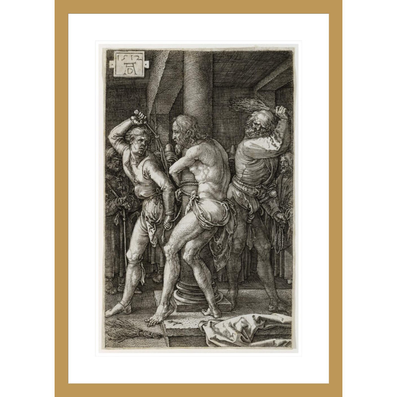 «The Flagellation» par Albrecht Dürer, impression giclée sur cadre, H 29,5 po x l 21,37 po