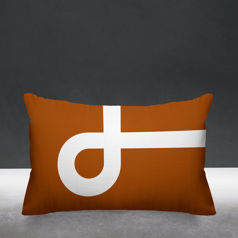 Coussin intérieur / extérieur Channing, Orange brûlé