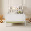 Structure de lit plateforme simple en métal avec lumières DEL, lit pour enfant avec tête de lit tapissier avec rangement-1121784846-1121784845