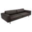 Canapé à accoudoirs carrés en cuir véritable 94,5 po