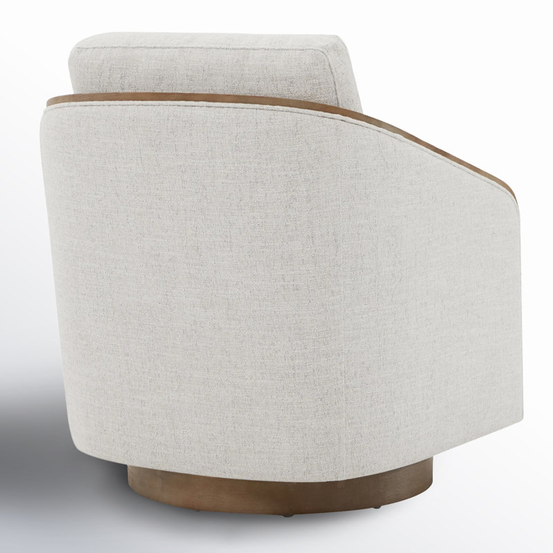 Nieve Upholstered Swivel Barrel Chair